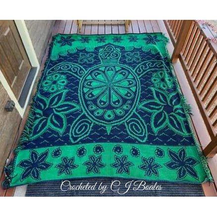 Whimsical Sea Turtle MOCRO Queen Bed D G20 — Lissa Conley Designs